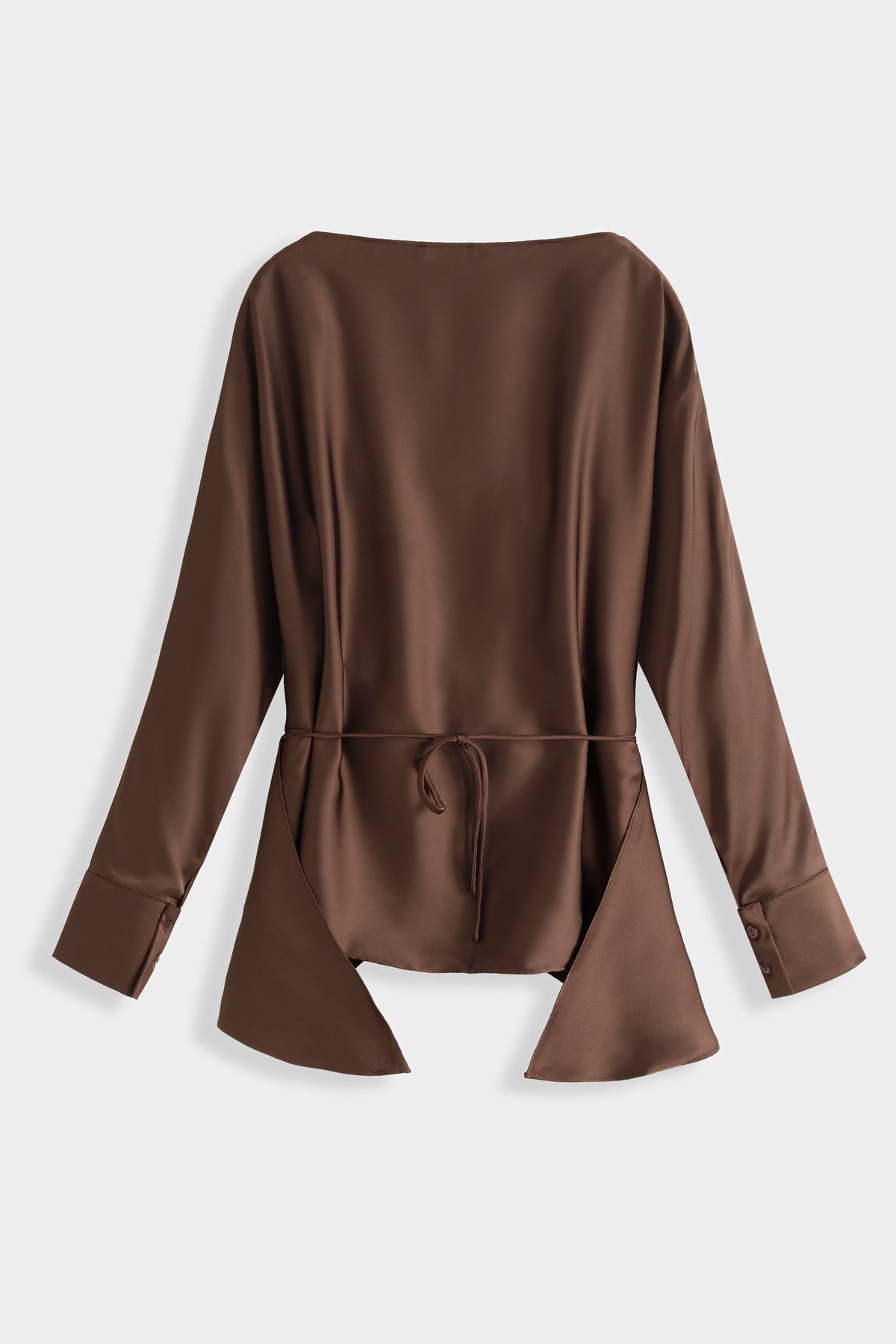 Bluza s vezanjem u struku – Smeđa, prikaz 6