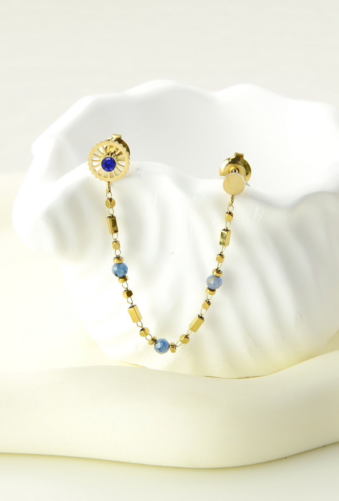 ASIMETRIČNE NAUŠNICE KAMEN PLAVI