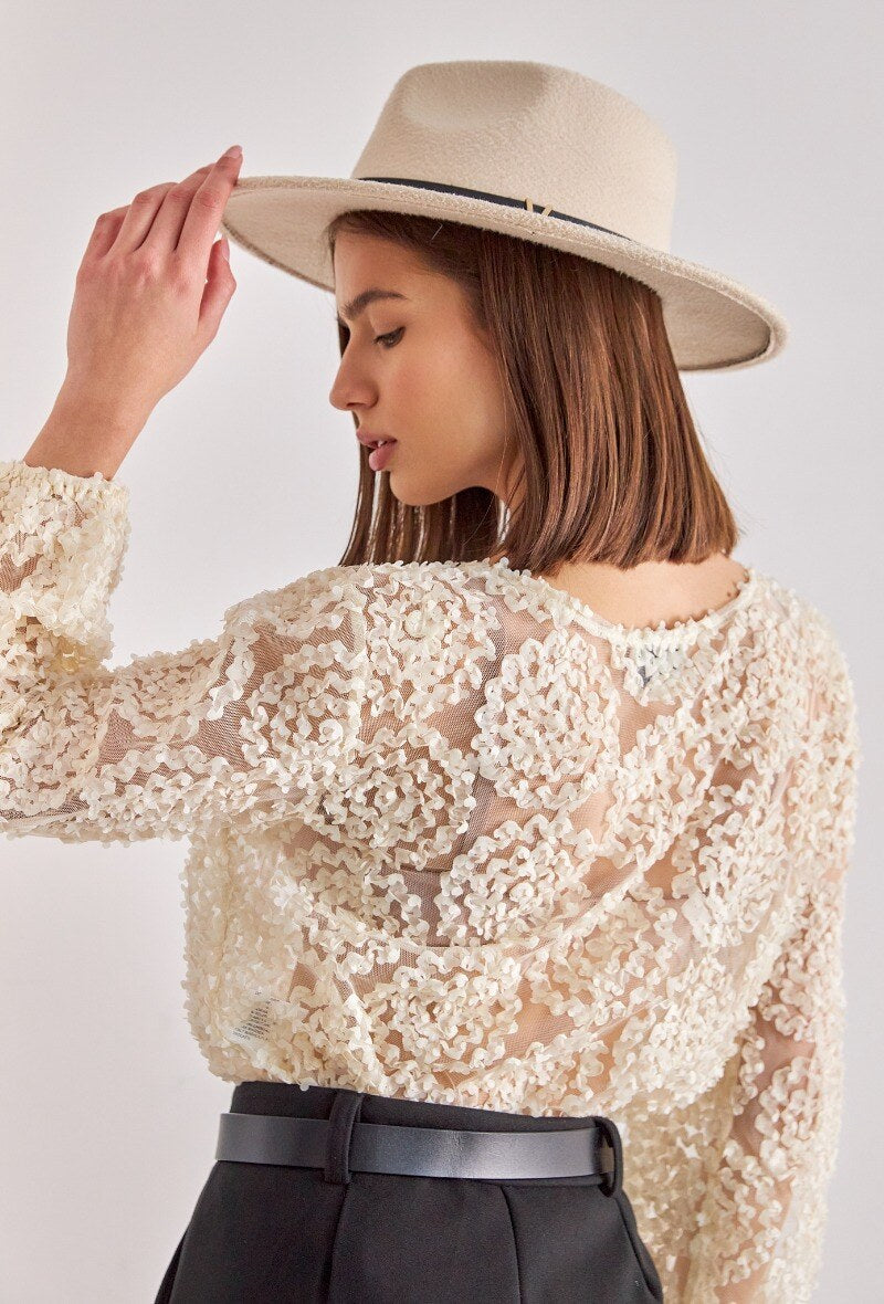 BLUZA ROZETA EKRU
