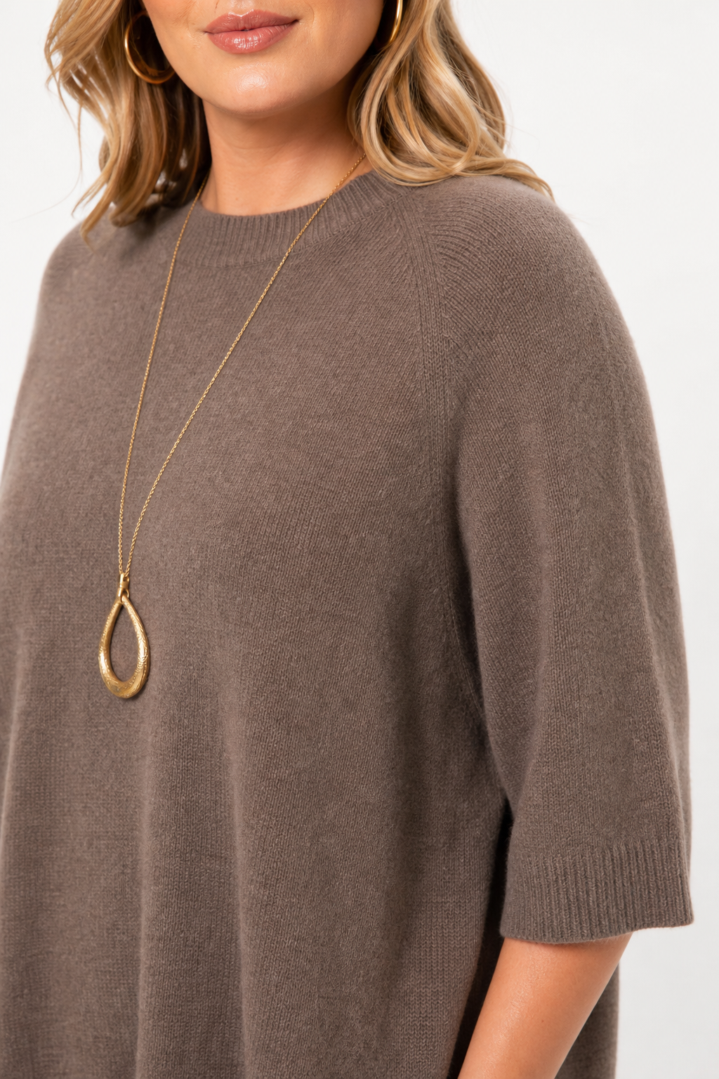 Smeđi oversized džemper – Smeđa, prikaz 3