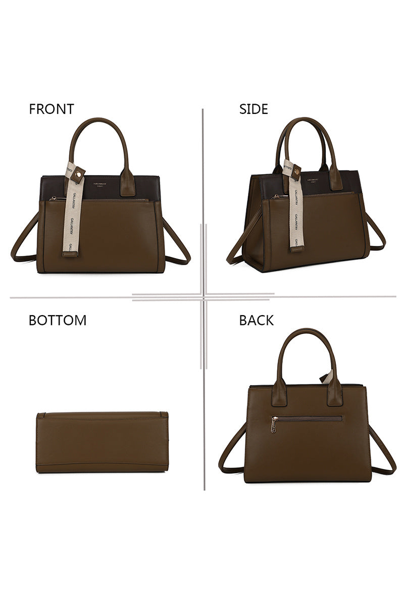 Taupe torba s ukrasnom trakom i torbicom – Taupe, prikaz 3