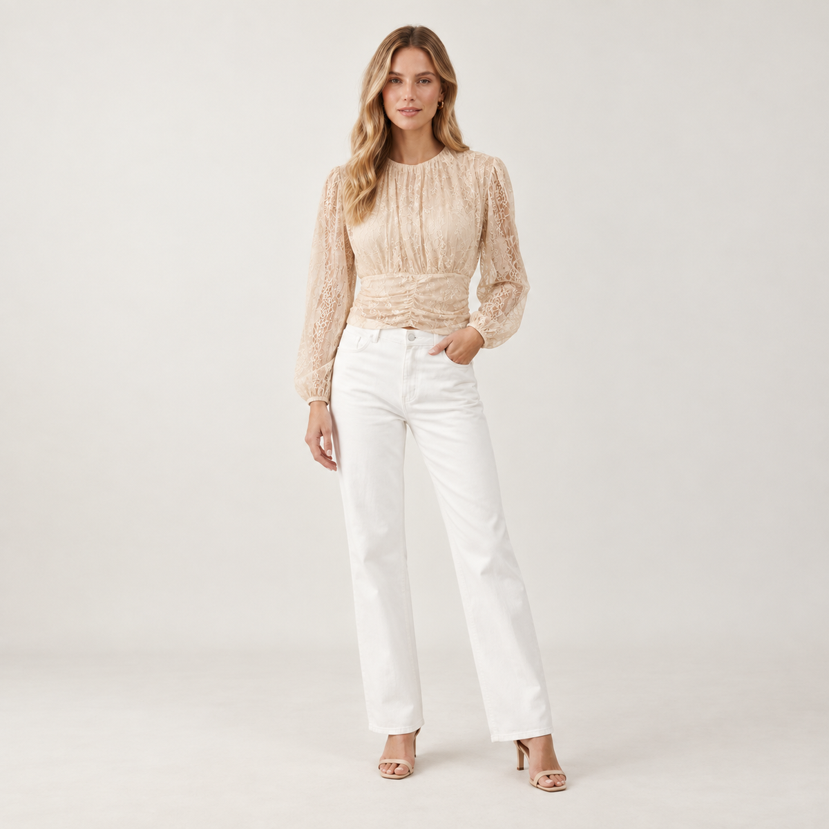 Bluza s čipkastim rukavima – nova fotografija 5