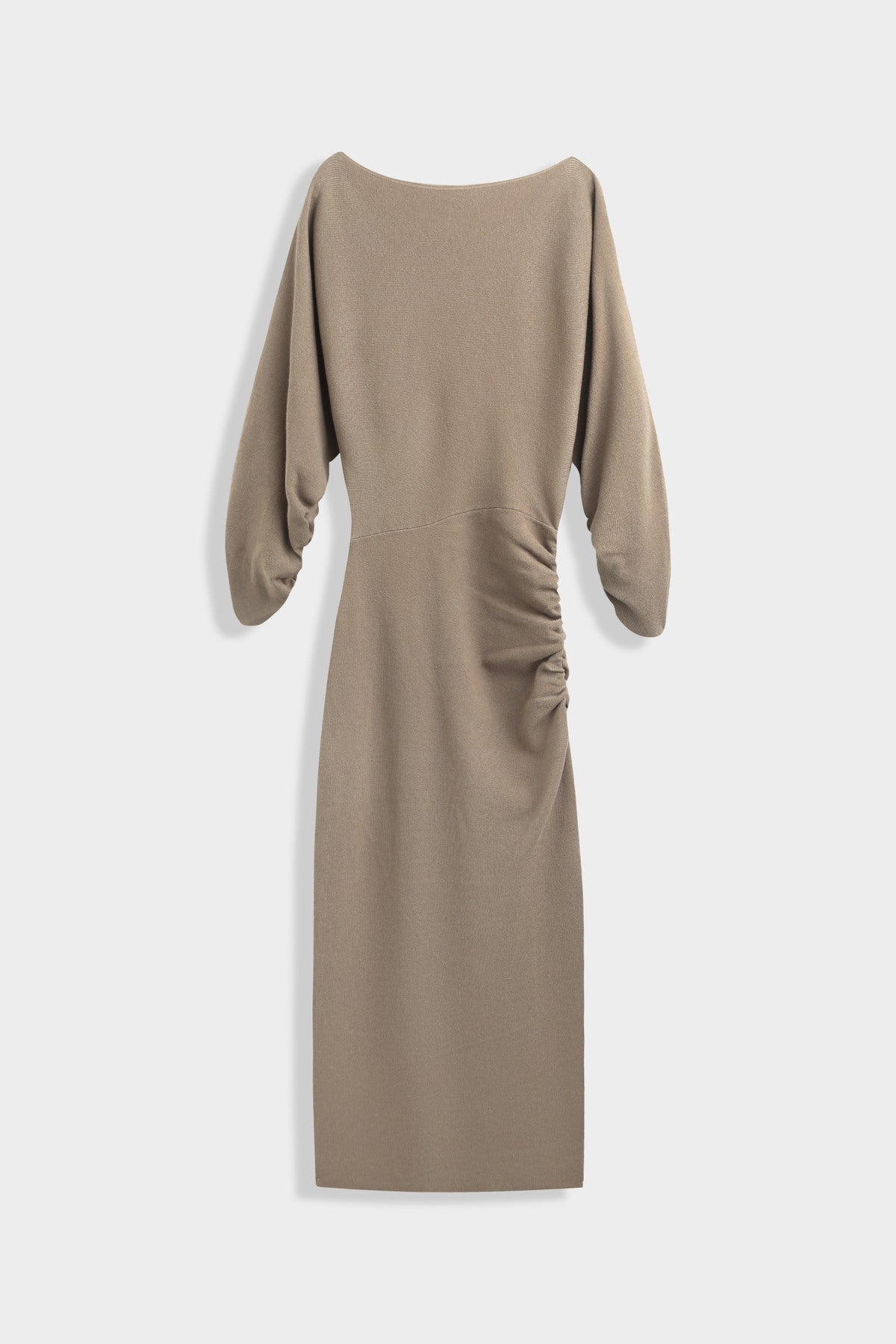 Duga pletena haljina Monika – Taupe, prikaz 1