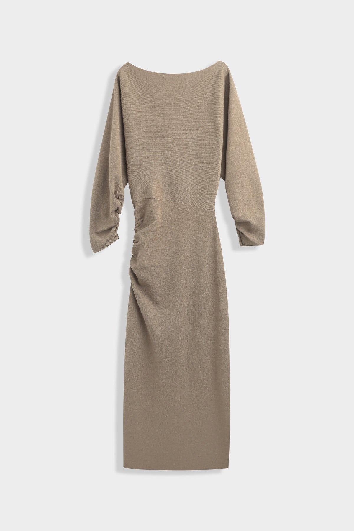 Duga pletena haljina Monika – Taupe, prikaz 3