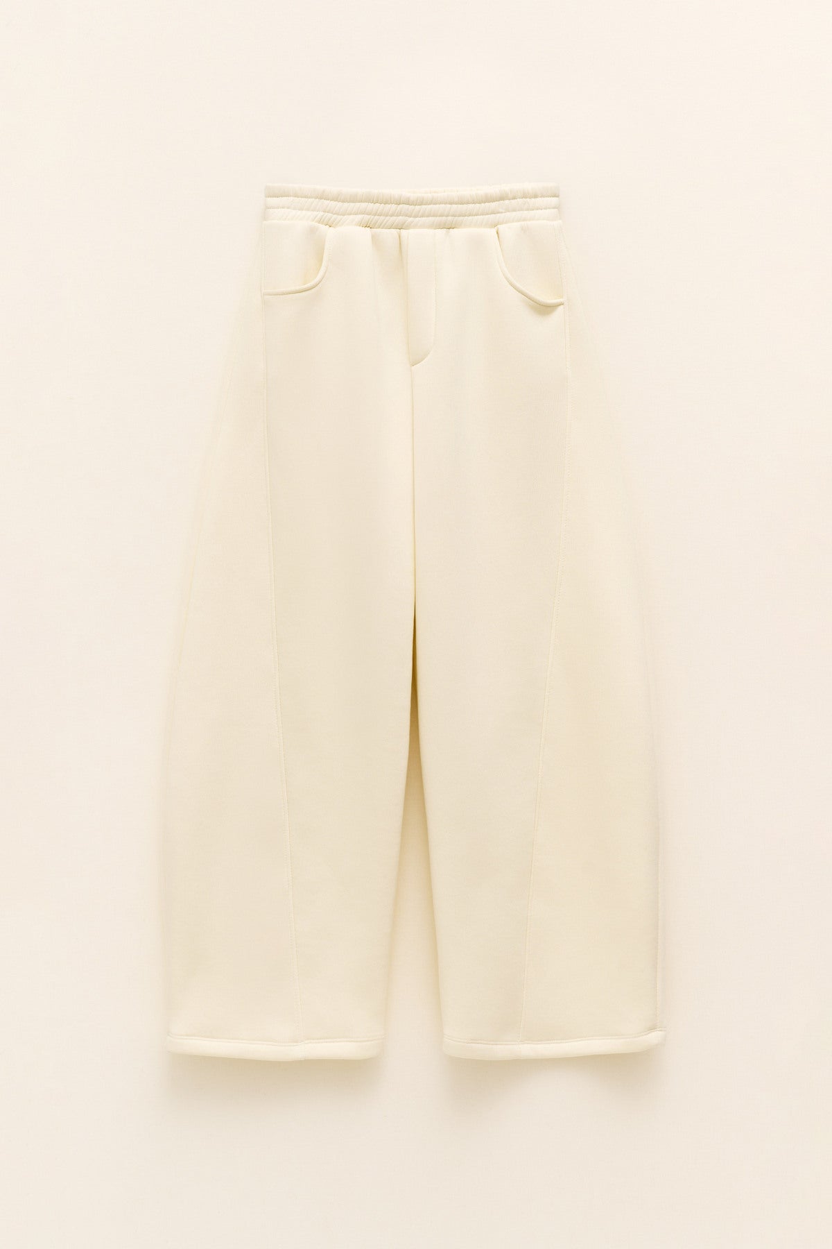 Široke jogger hlače – Cream, prikaz 1