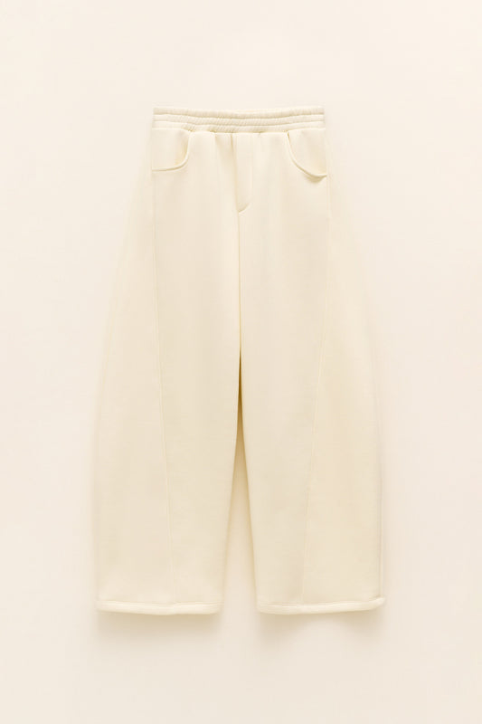 Široke jogger hlače – Cream, prikaz 1