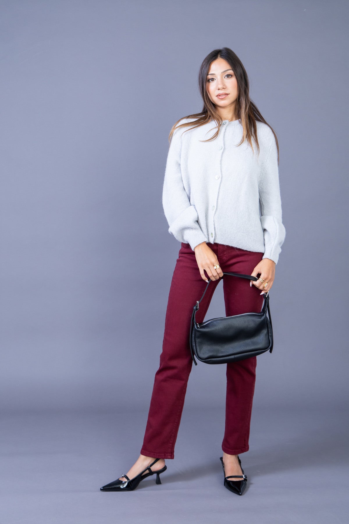 Bordo traperice ravnog kroja – Bordo, prikaz 1