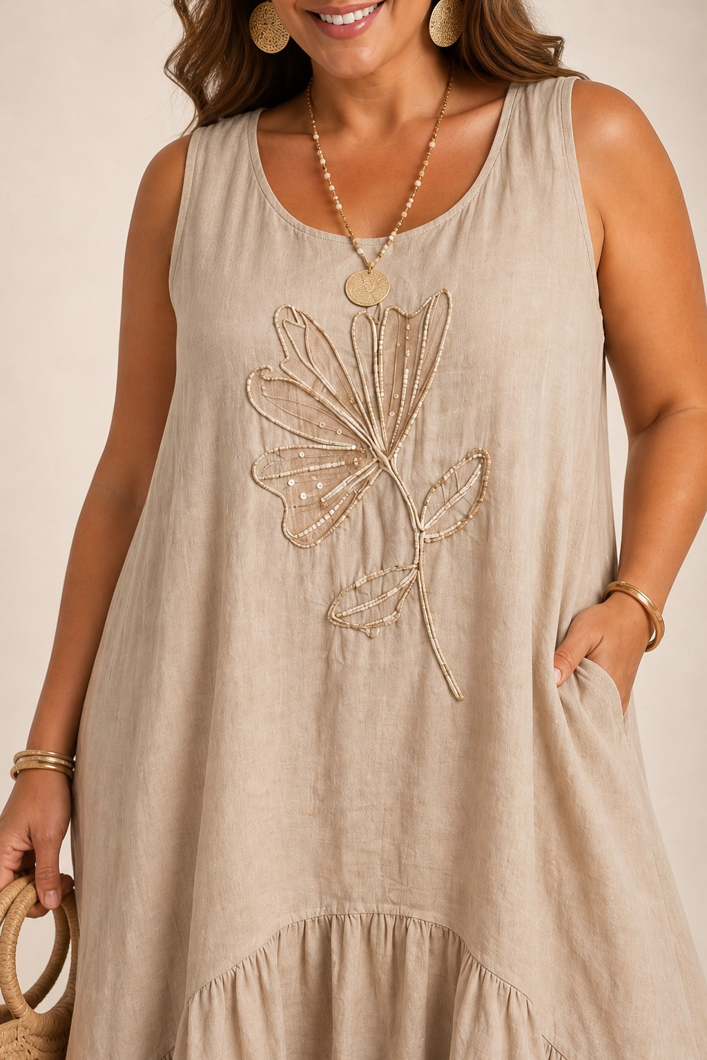 Boho duga lanena haljina – boho duga lanena haljina