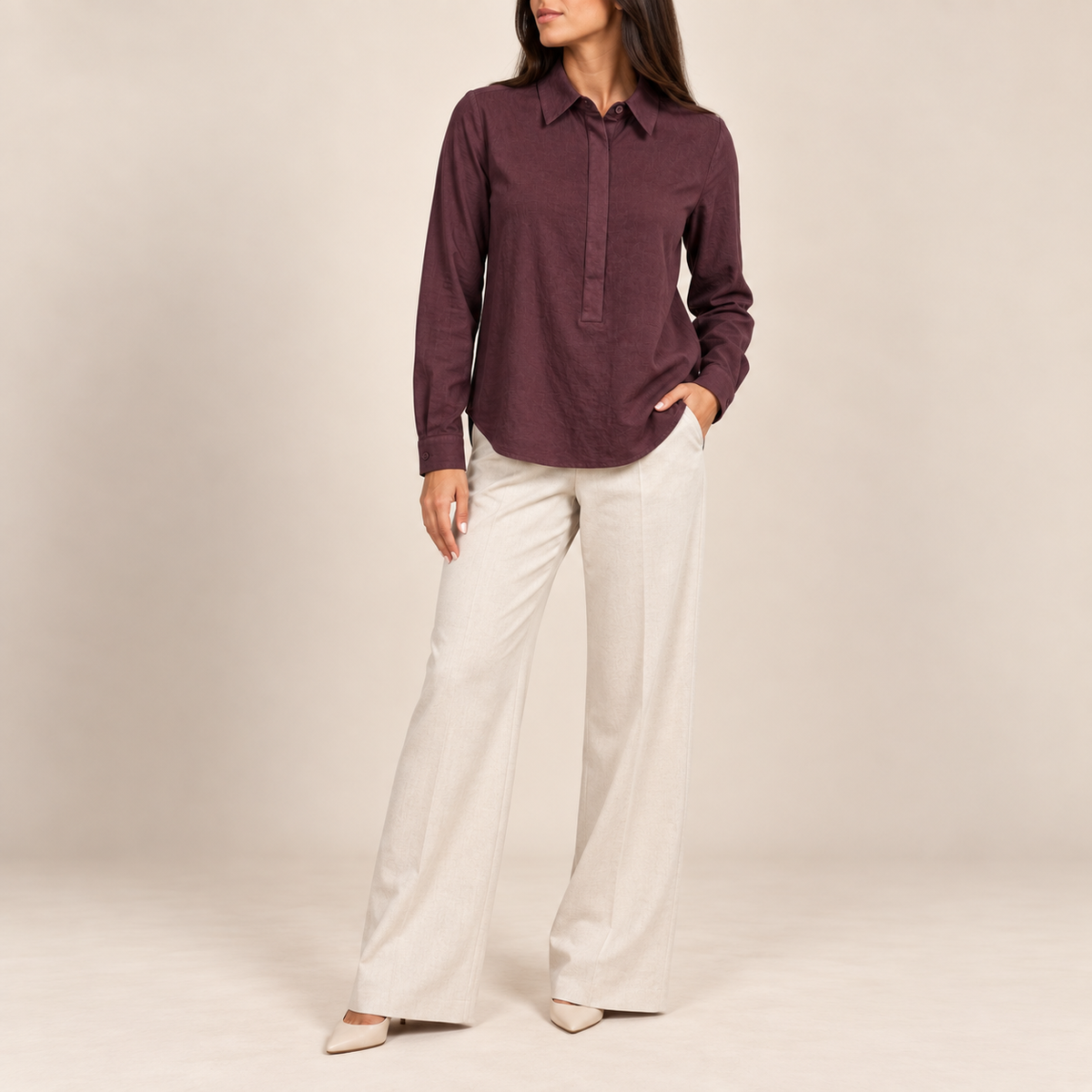 Bordo polo majica dugih rukava – LC260471